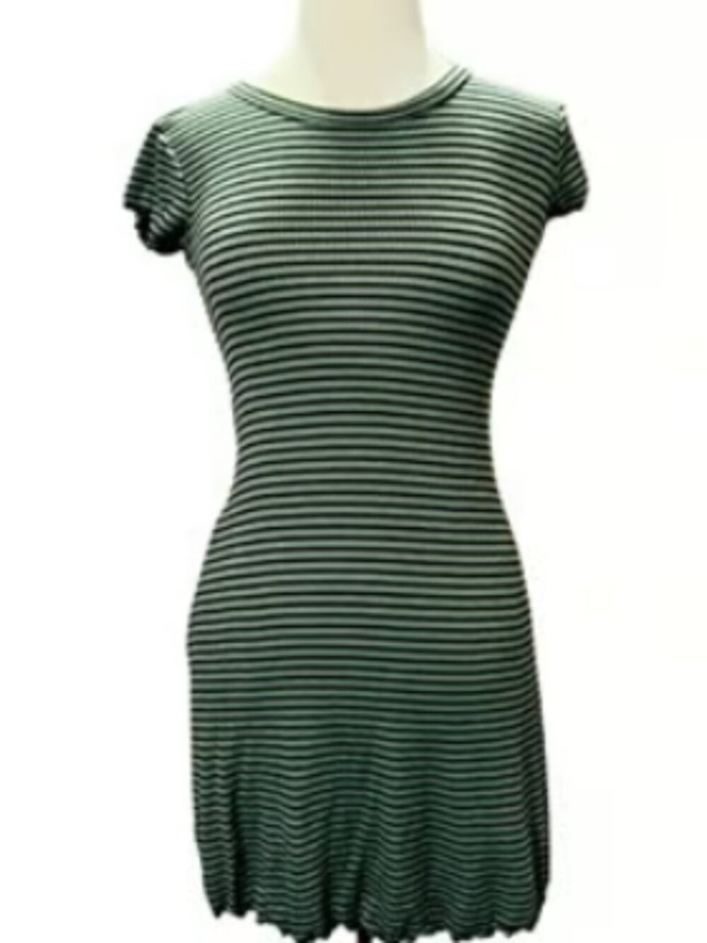 Forever 21 Green Stretchy Bodycon Dress Short Sleeve Breathable Dress Comfy